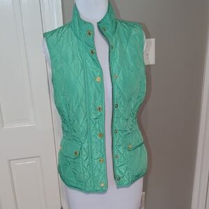 Lilly Pulitzer Mint Quilted Vest